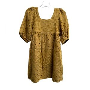 RYLEE + CRU Kids Goldenrod Greta Babydoll Dress - 2-3T
